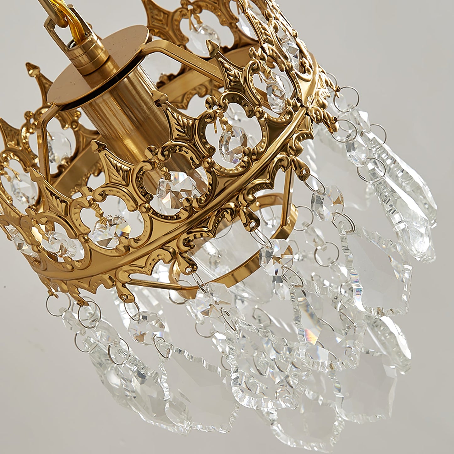 Crystal Crown Sconce | Crystal & Iron | Copper Plated