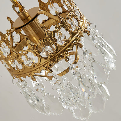 Crystal Crown Sconce | Crystal & Iron | Copper Plated