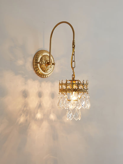 Crystal Crown Sconce | Crystal & Iron | Copper Plated