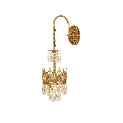 Crystal Crown Wall Light | Crystal & Iron | Copper Plated