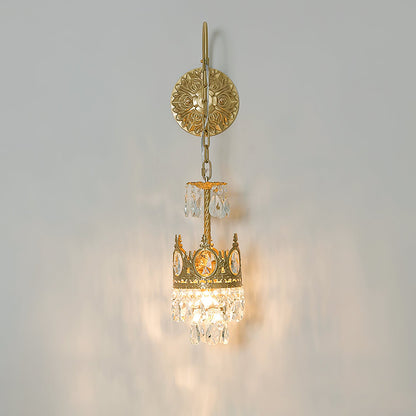 Crystal Crown Wall Light | Crystal & Iron | Copper Plated