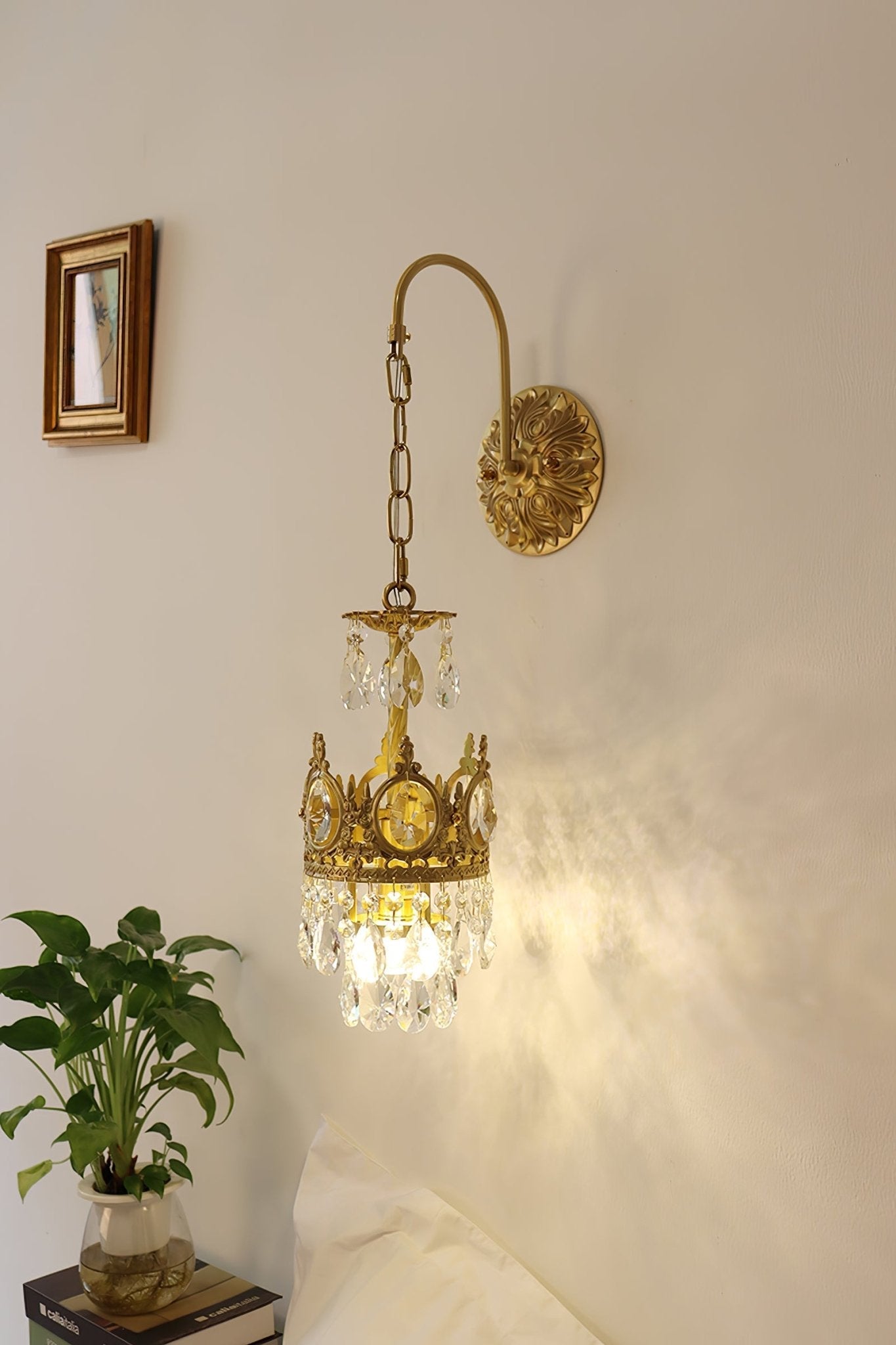 Crystal Crown Wall Light | Crystal & Iron | Copper Plated