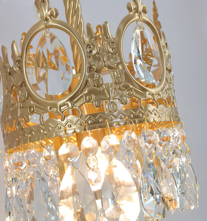 Crystal Crown Wall Light | Crystal & Iron | Copper Plated