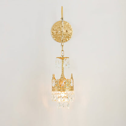 Crystal Crown Wall Light | Crystal & Iron | Copper Plated