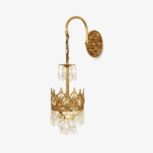 Crystal Crown Wall Light | Crystal & Iron | Copper Plated