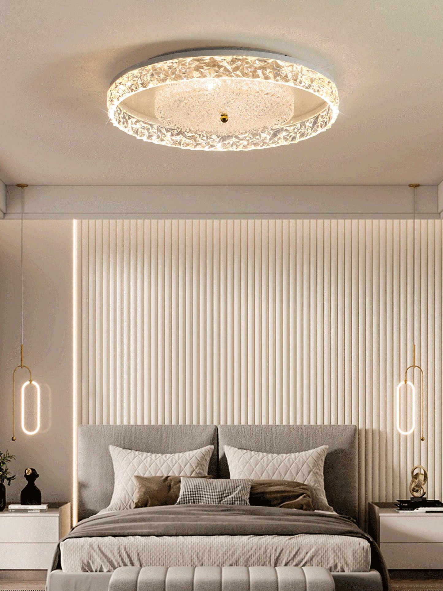 Crystal Ceiling Lamp | Crystal | White, Black, Gold