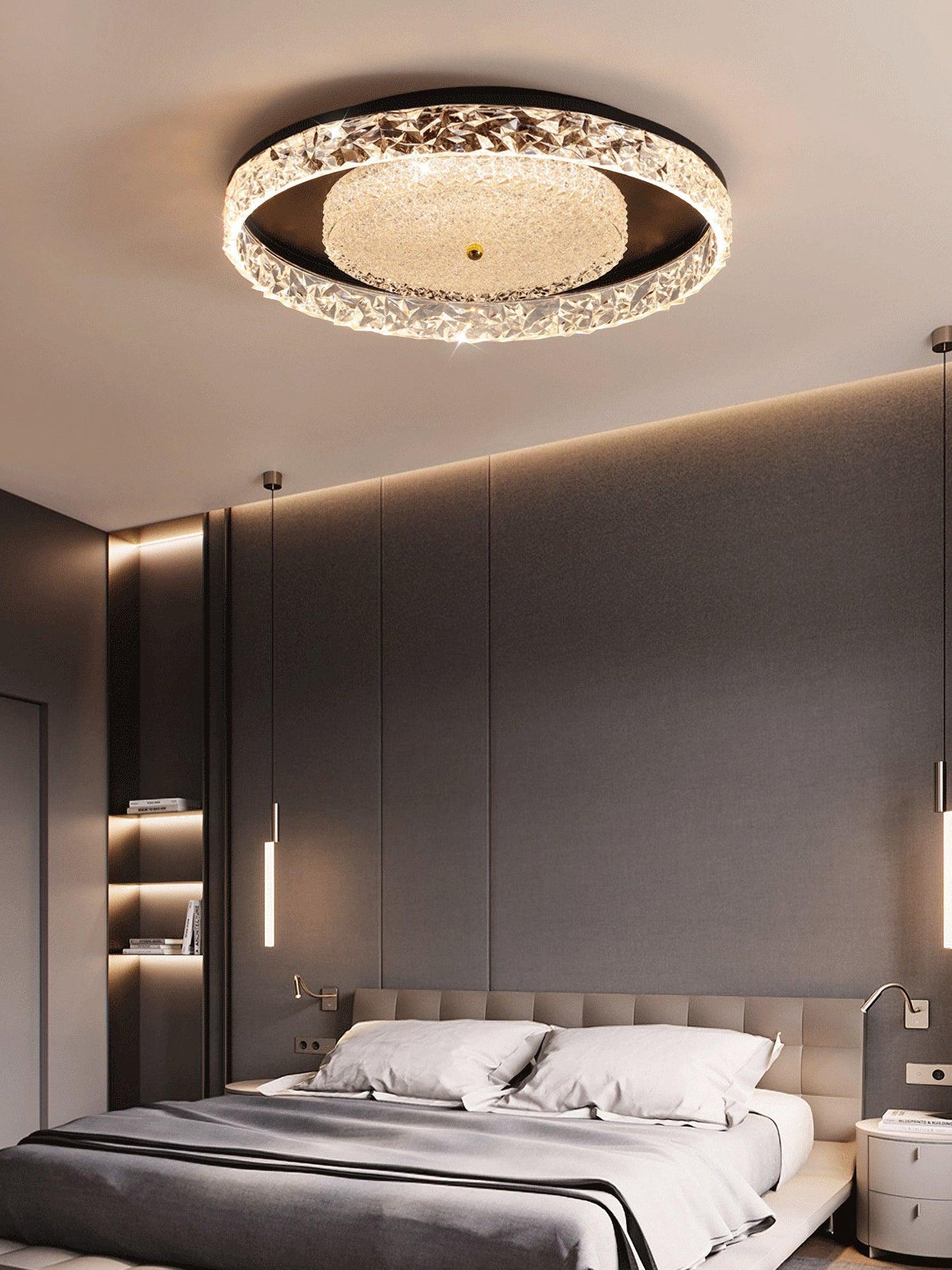 Crystal Ceiling Lamp | Crystal | White, Black, Gold