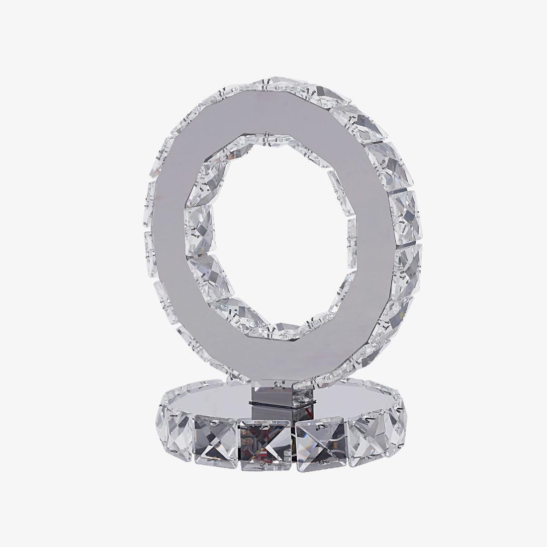 Crystal Rings Table Lamp | Stainless Steel, Crystal | Chrome