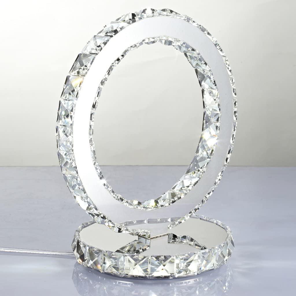 Crystal Rings Table Lamp | Stainless Steel, Crystal | Chrome