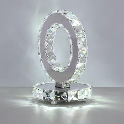 Crystal Rings Table Lamp | Stainless Steel, Crystal | Chrome