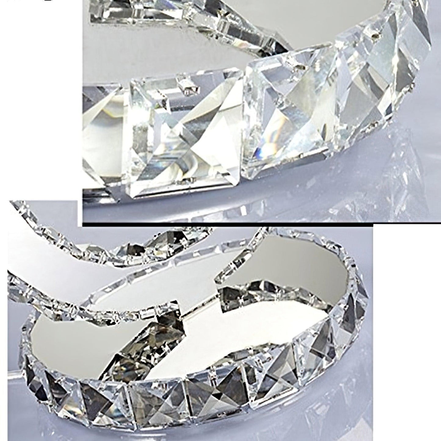 Crystal Rings Table Lamp | Stainless Steel, Crystal | Chrome