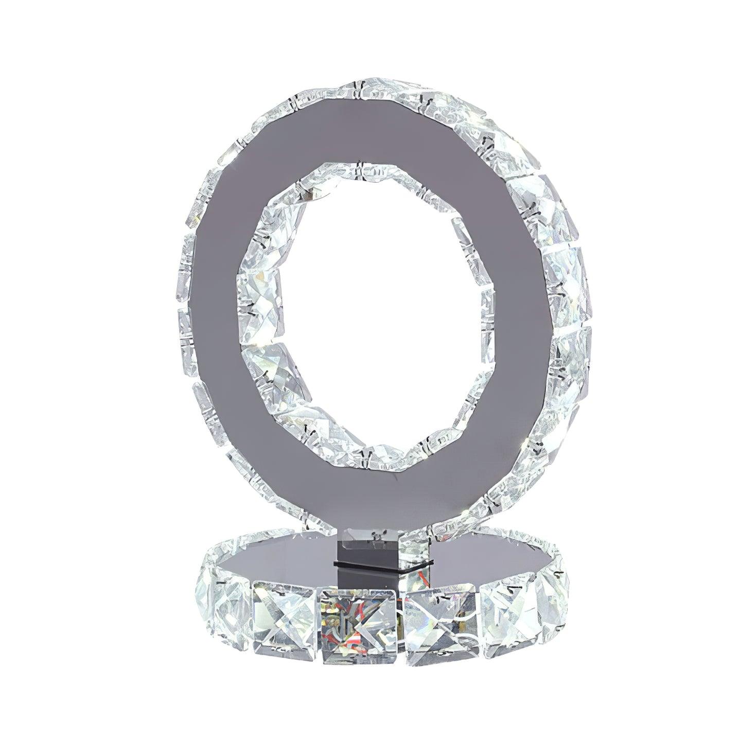 Crystal Rings Table Lamp | Stainless Steel, Crystal | Chrome
