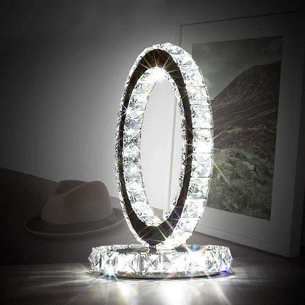 Crystal Rings Table Lamp | Stainless Steel, Crystal | Chrome