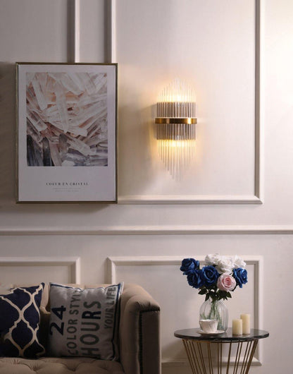 Crystal Wall Lamp | Brass & Crystal | Set of 2