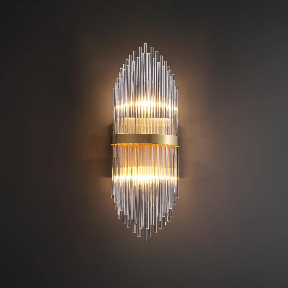 Crystal Wall Lamp | Brass & Crystal | Set of 2