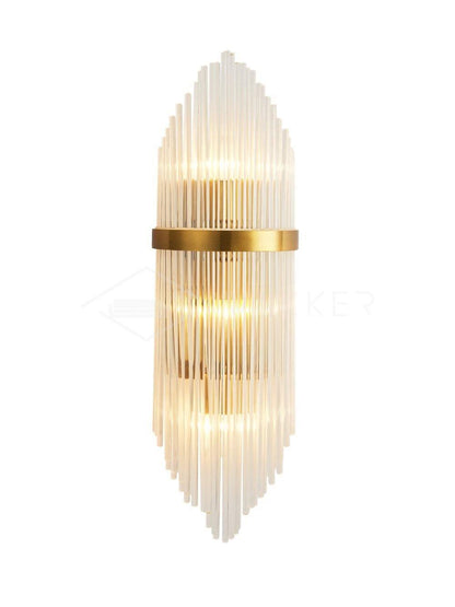 Crystal Wall Lamp | Brass & Crystal | Set of 2