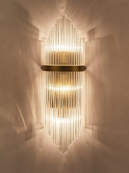 Crystal Wall Lamp | Brass & Crystal | Set of 2