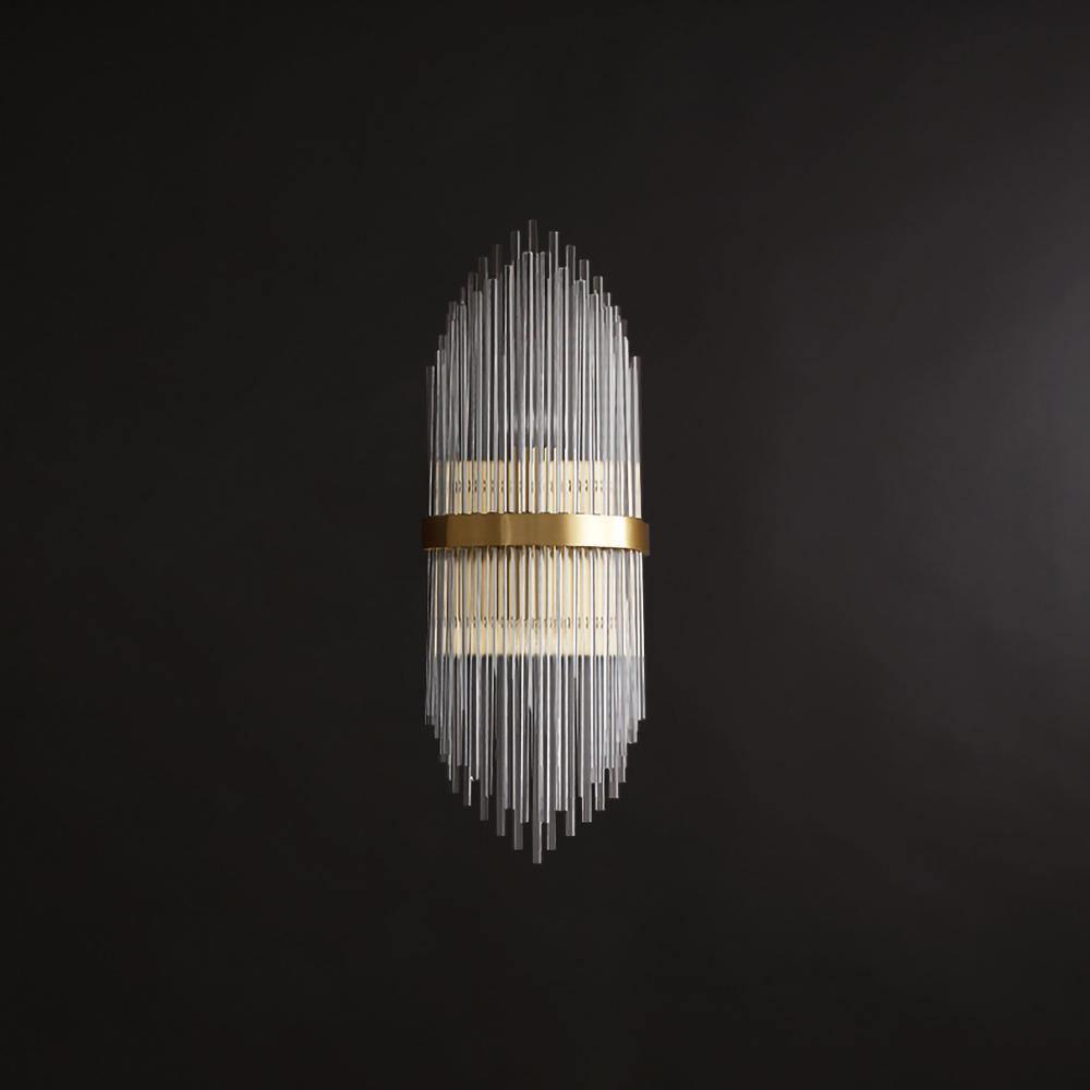 Crystal Wall Lamp | Brass & Crystal | Set of 2
