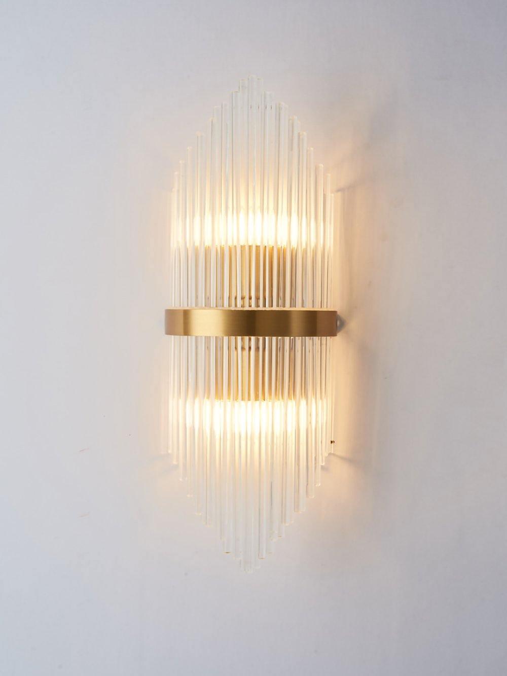 Crystal Wall Lamp | Brass & Crystal | Set of 2