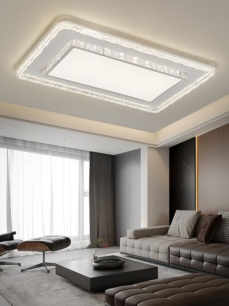 Crystalara Ceiling Light | K9 Crystal & Iron | White