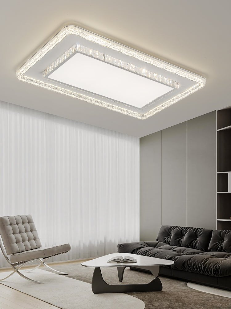 Crystalara Ceiling Light | K9 Crystal & Iron | White