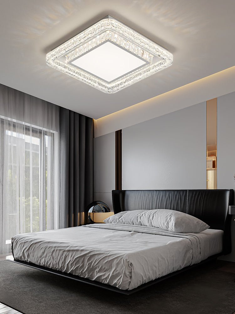 Crystalara Ceiling Light | K9 Crystal & Iron | White