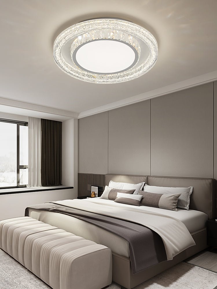 Crystalara Ceiling Light | K9 Crystal & Iron | White