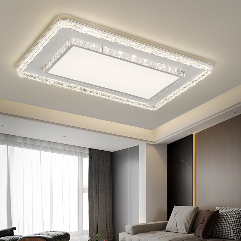 Crystalara Ceiling Light | K9 Crystal & Iron | White