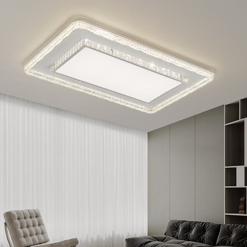 Crystalara Ceiling Light | K9 Crystal & Iron | White