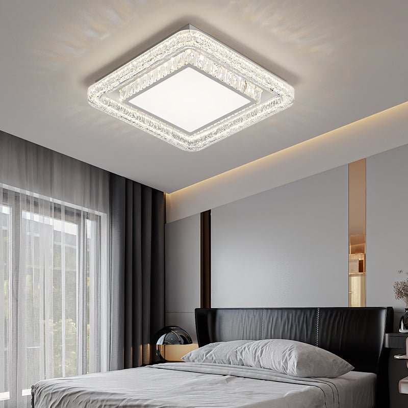 Crystalara Ceiling Light | K9 Crystal & Iron | White