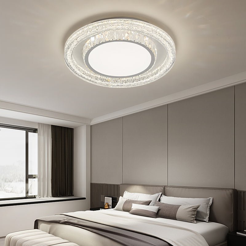 Crystalara Ceiling Light | K9 Crystal & Iron | White