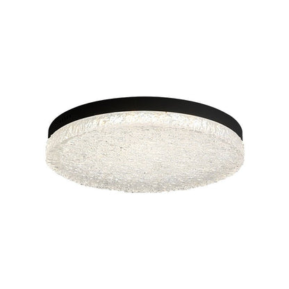 Crystalia Resin Ceiling Light | Black Iron Frame | Clear Shade