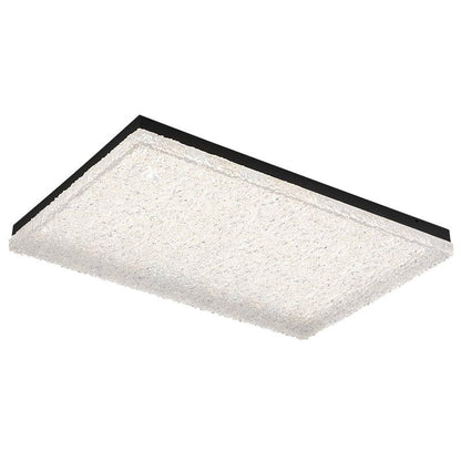 Crystalia Resin Ceiling Light | Black Iron Frame | Clear Shade