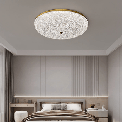 Crystalline Round Ceiling Lamp | Brass & Acrylic | Various Sizes