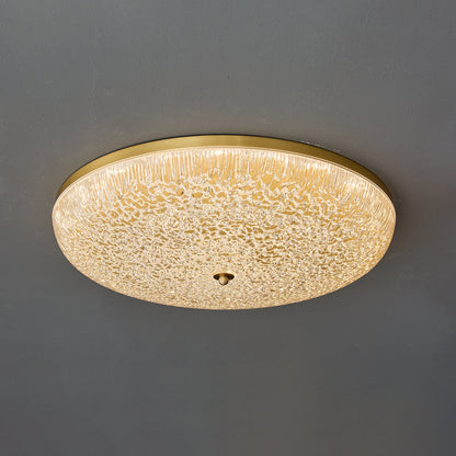 Crystalline Round Ceiling Lamp | Brass & Acrylic | Various Sizes