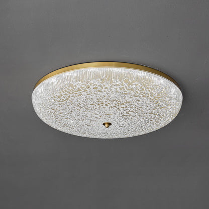 Crystalline Round Ceiling Lamp | Brass & Acrylic | Various Sizes