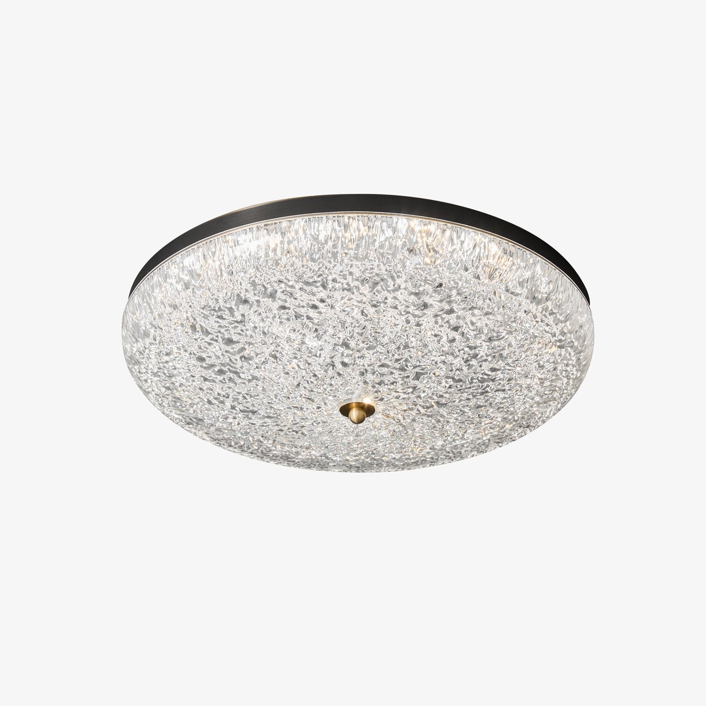 Crystalline Round Ceiling Lamp | Brass & Acrylic | Various Sizes