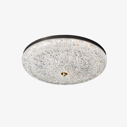Crystalline Round Ceiling Lamp | Brass & Acrylic | Various Sizes