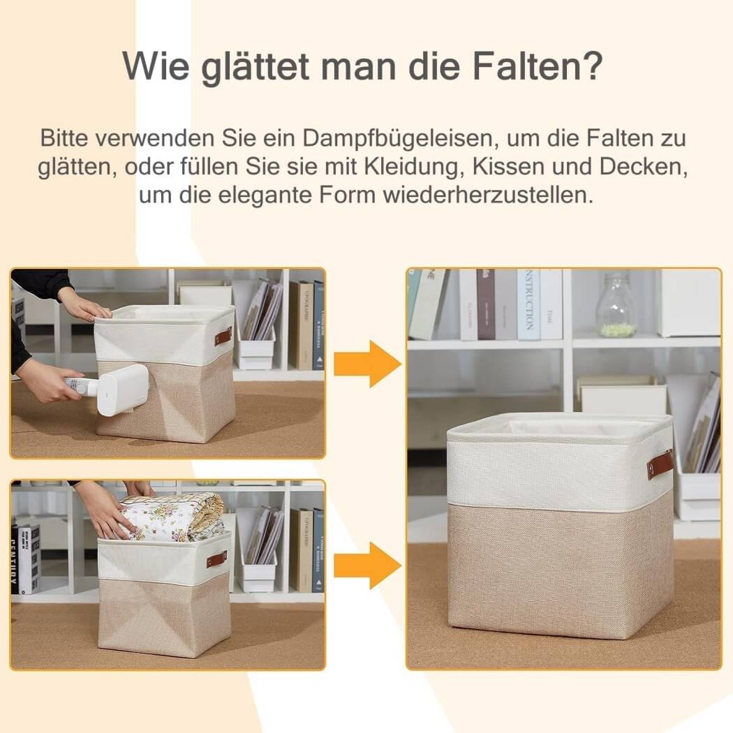 Canvas Storage Cube Box | High-Quality Fabric | 3 Pack