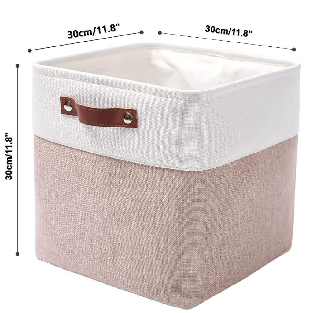 Fabric Storage Baskets | Set of 3 | 30cm Cube