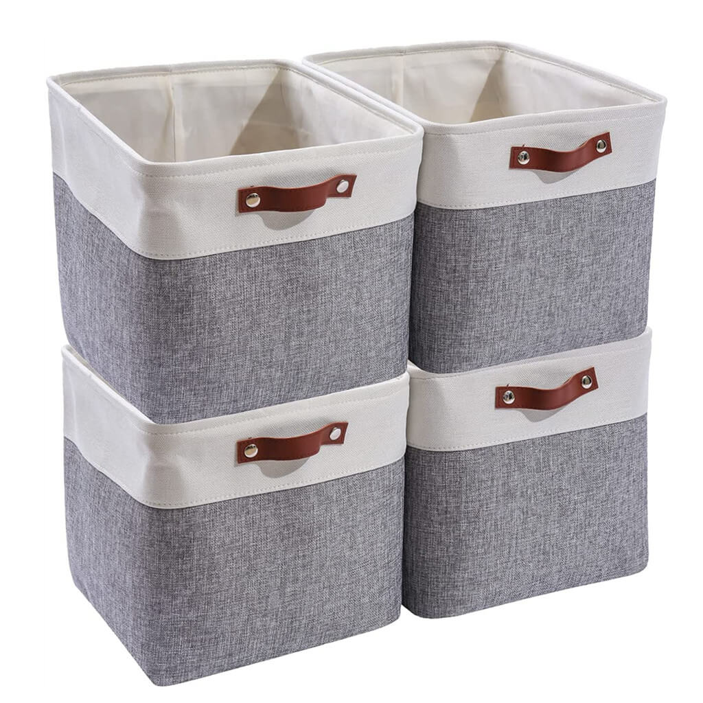 Fabric Storage Baskets | Set of 3 | 30cm Cube