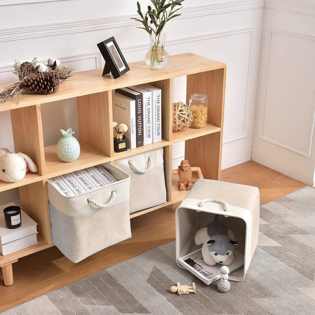 Fabric Storage Baskets | Set of 3 | 30cm Cube