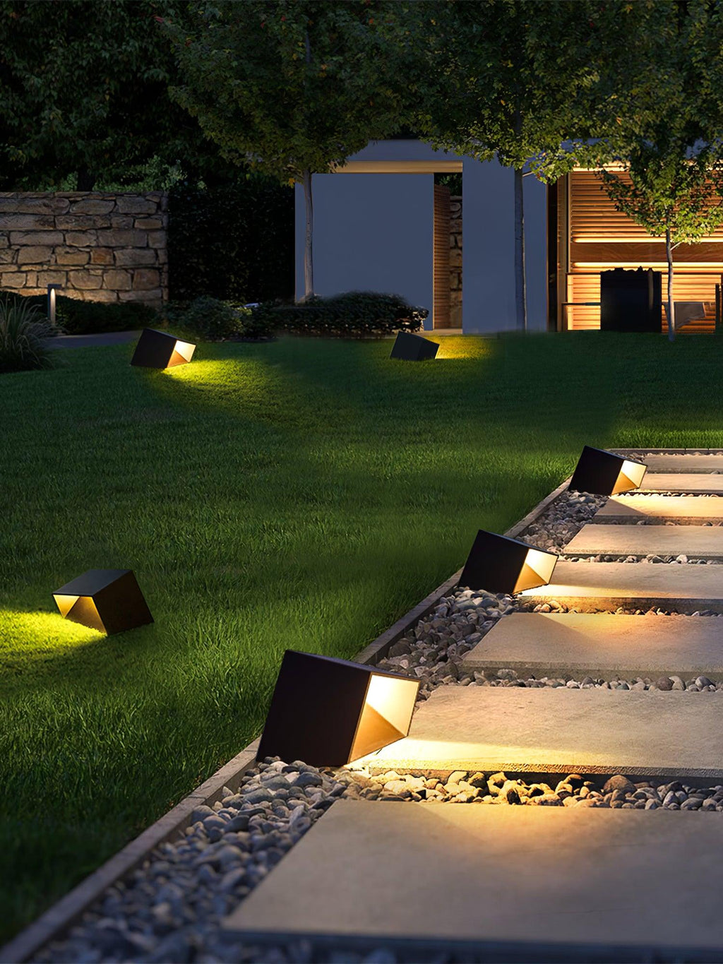 Cube Garden Light | Stainless Steel | Black
