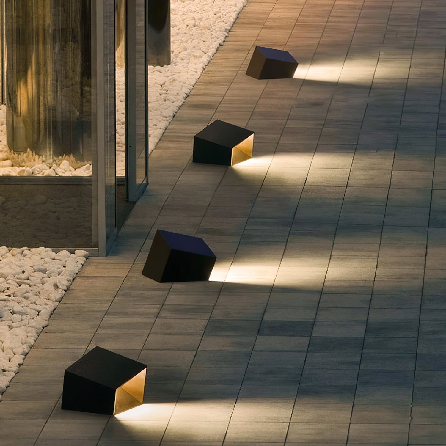Cube Garden Light | Stainless Steel | Black