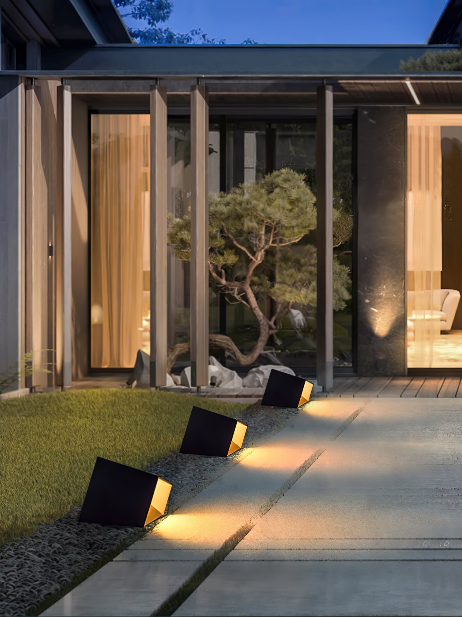 Cube Garden Light | Stainless Steel | Black