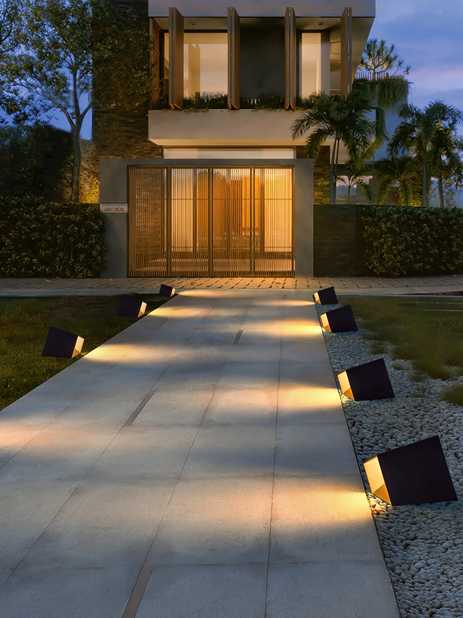 Cube Garden Light | Stainless Steel | Black