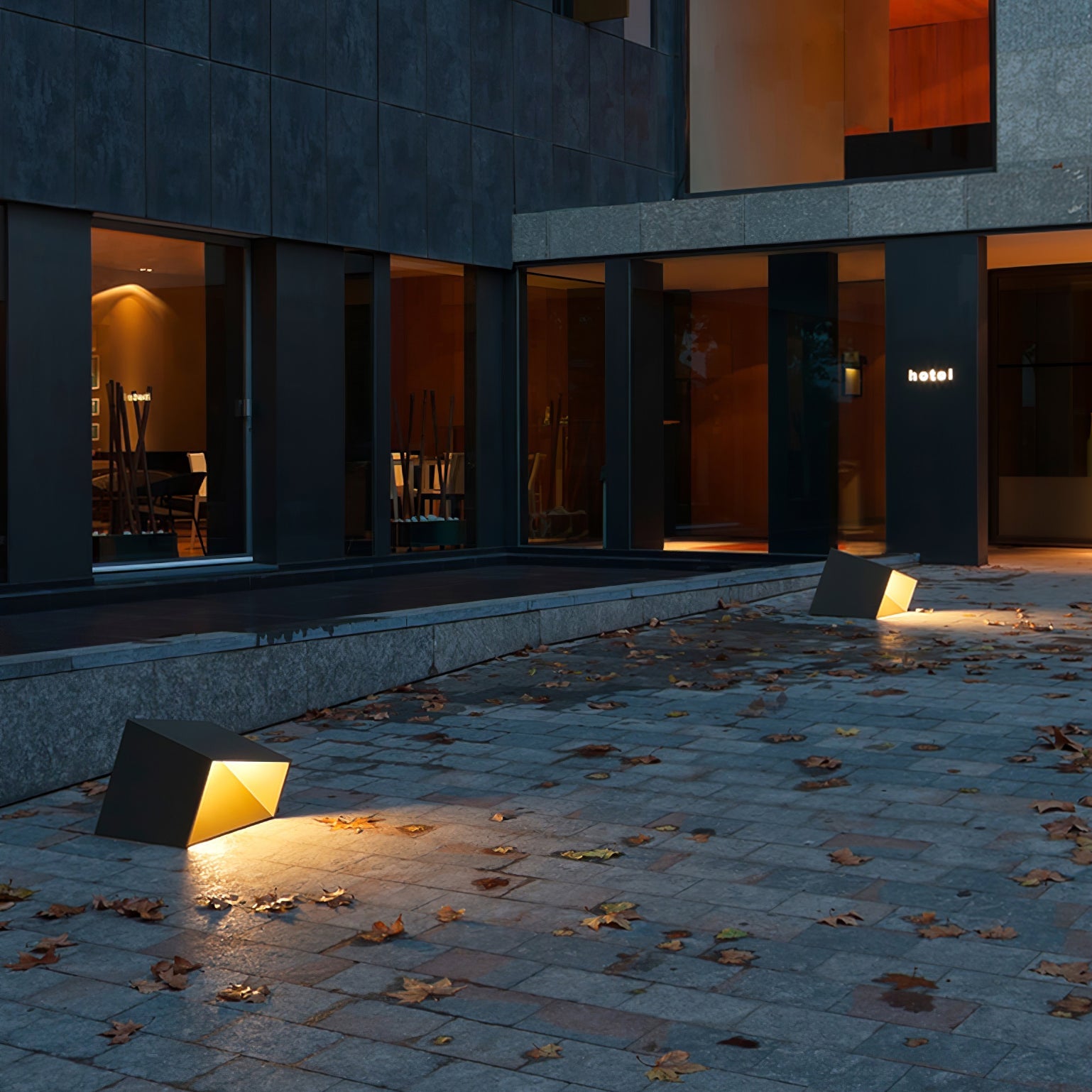 Cube Garden Light | Stainless Steel | Black