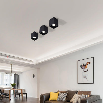 Cube Spotlight | Black Metal LED | Multiple Sizes