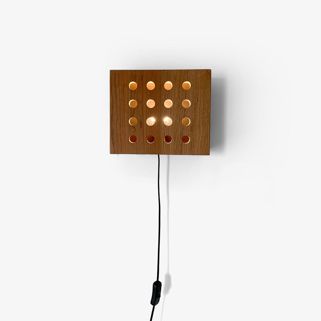 Cubiform Wall Lamp | Cherry Wood | Set of 2