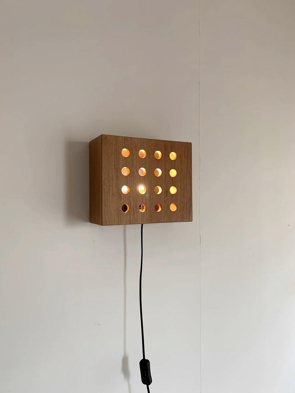 Cubiform Wall Lamp | Cherry Wood | Set of 2